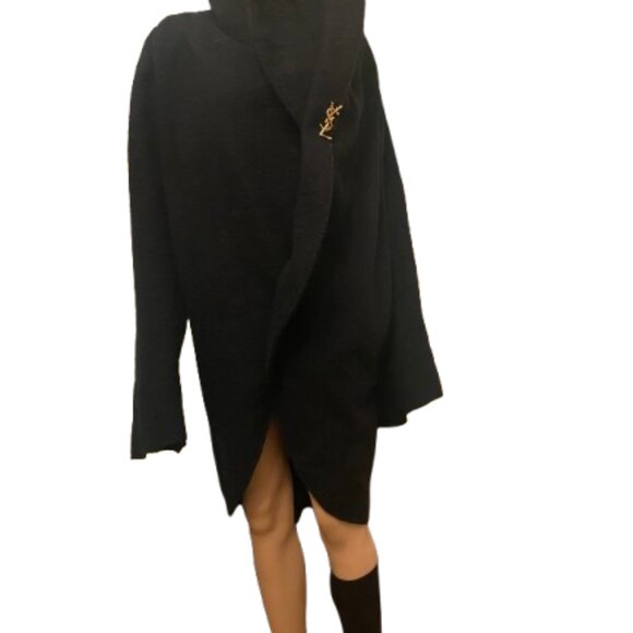 Norma Kamali Shawl Collar Vintage Coat Timeless & RARE! 80% Wool *Szd.(L)*FitOS - Picture 3 of 12